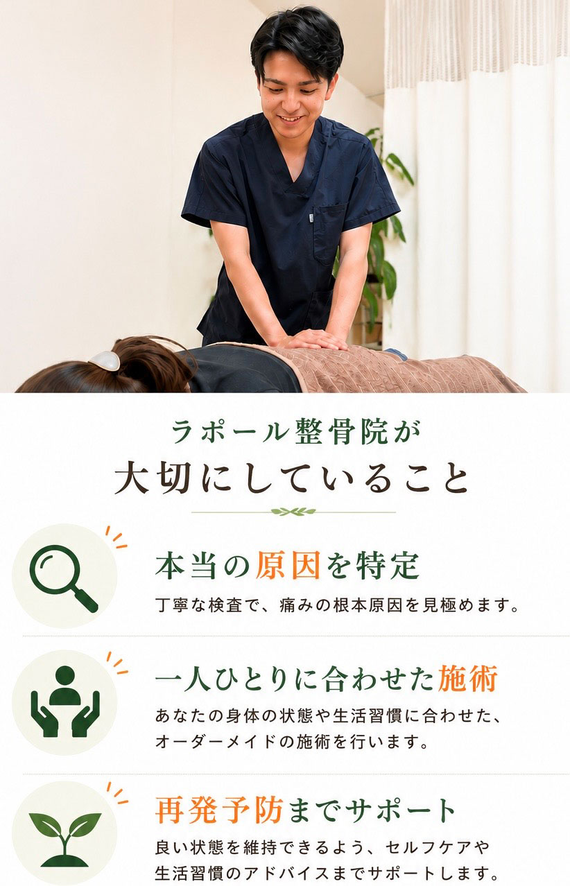 ラポール整骨院が大切にしていること