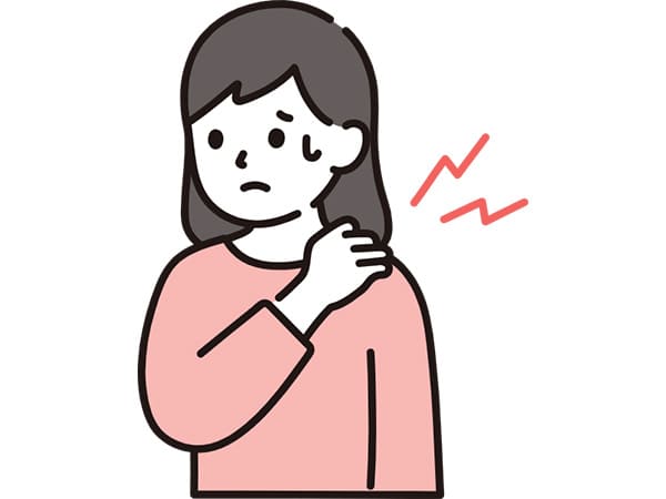 肩が痛い女性イラスト